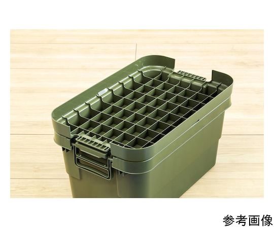 トランクカーゴ フラット天板仕様 50L グレー フラットな天板が特徴的な側面の様子