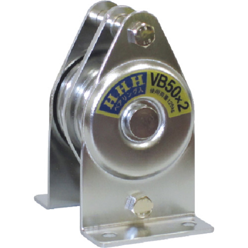 ｽﾃﾝﾚｽ固定滑車 たて型 二車 75mm 1個画像