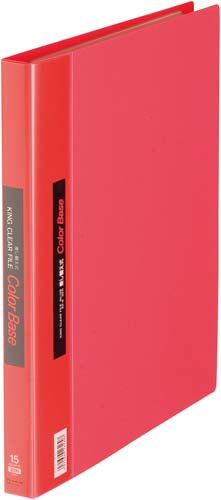 カラーベース差替式赤Ａ４縦背幅２５ｍｍ３０穴３冊画像