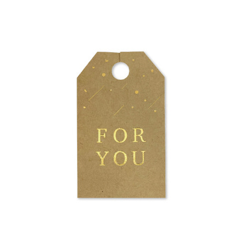 箔押しペーパータグ　タグ型　　クラフト