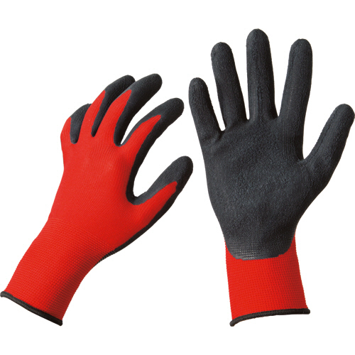 天然ｺﾞﾑ背抜き手袋 L ﾚｯﾄﾞ 1ｾｯﾄ(50双:10双×5ﾊﾟｯｸ)画像