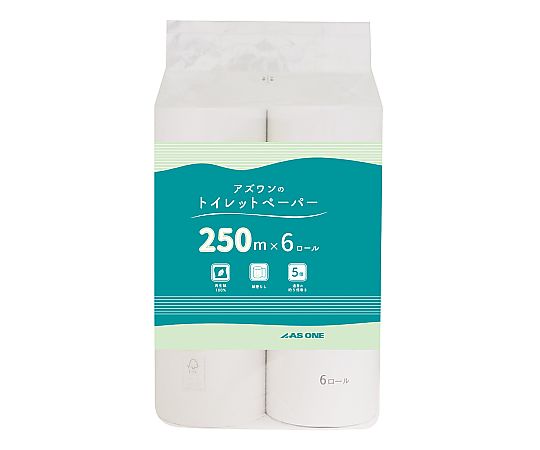 アズワンのトイレットペーパー250m 6ロール入