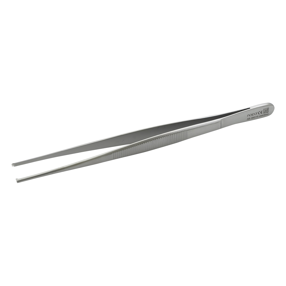 外科ピンセット　有鉤・直（細）　180mm