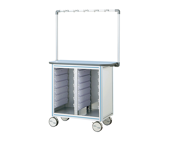 点滴作業台（片面型・シングルフレーム）　ブルー画像