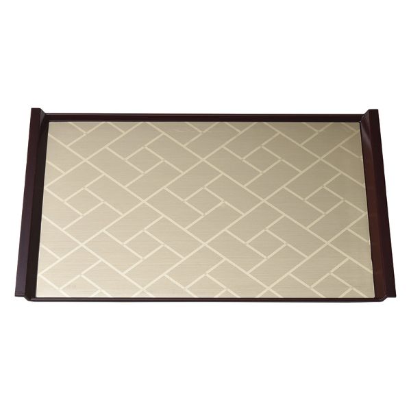 お盆 M44-395 長角盆 雅 432×317 金 ノンスリップ マイン画像