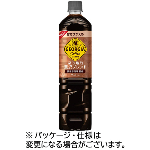 ｼﾞｮｰｼﾞｱ 深み焙煎贅沢ﾌﾞﾗｯｸ甘さ控えめ 950mL PET 1ｾｯﾄ(24本:12本×2ｹｰｽ)画像