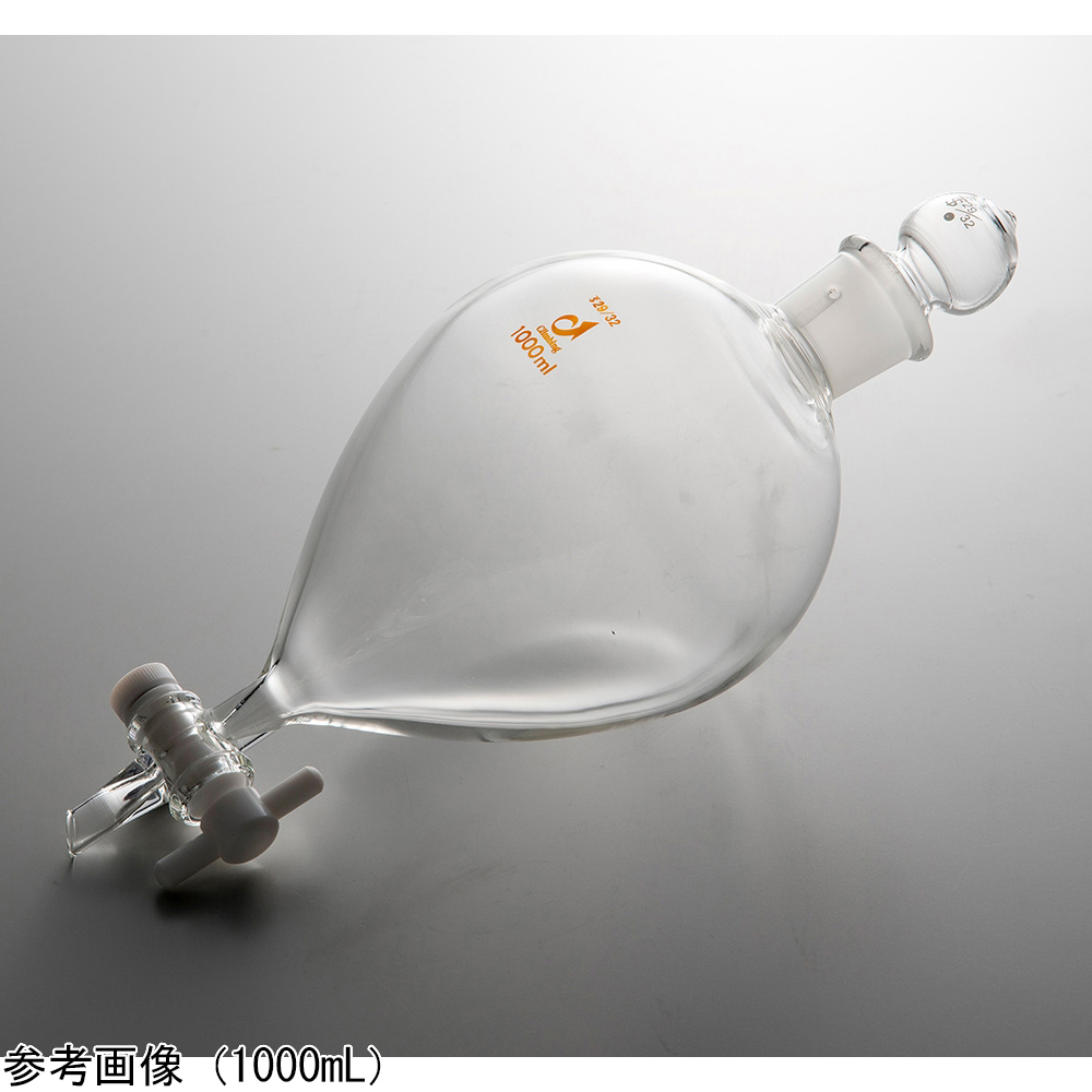 丸型分液ロート（短足タイプ）テフロンコック 2000mL画像