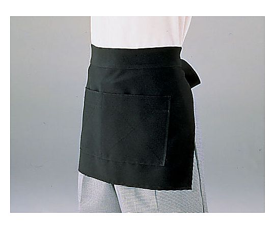 ショートエプロン　黒画像