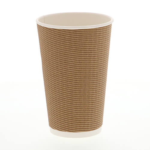 紙コップ エコクラフト断熱カップ 16オンス クラフト 25個画像