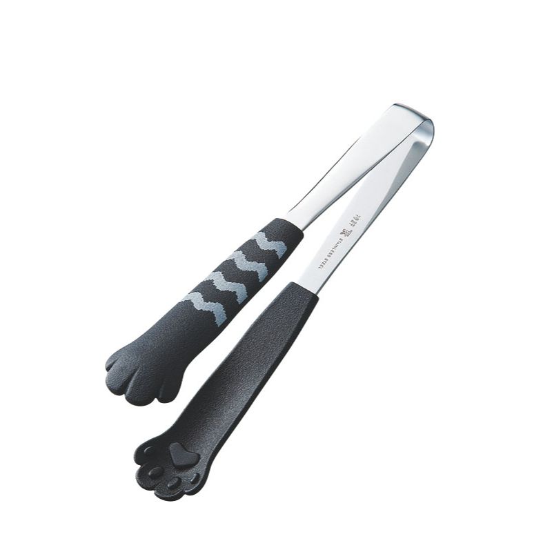 18-0 卓上トングきゃっちだにゃん しま黒 田辺金具画像