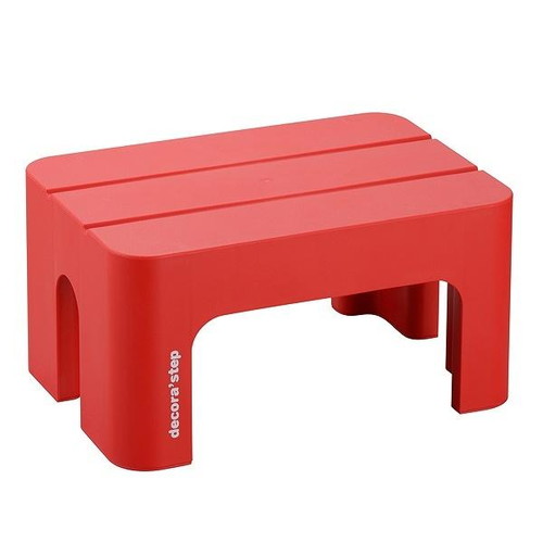 踏み台 いす squ＋ デコラステップ S 幅39cm 高さ20cm レッド画像