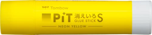 スティックのり消えいろピットＳネオン黄軸５本画像