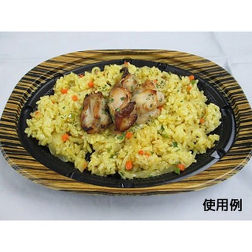 惣菜容器 CT 街デリランチ D24 グリエ-BK 身 中央化学 黒い惣菜容器が上から見える状態、蓋がしっかり閉まっていることが確認できる。
