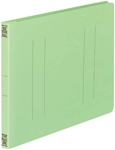 フラットファイルＶ樹脂とじ具　Ｂ５横　緑　１０冊画像