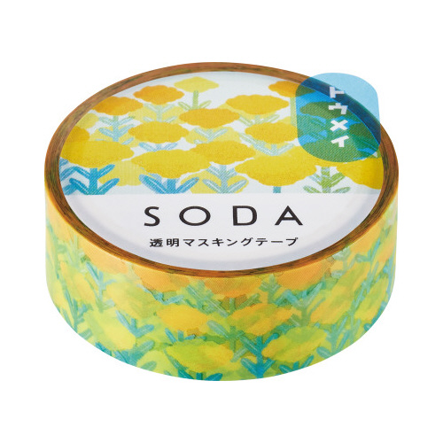 ソ－ダ　透明マステ（ベニバナ）　１５ｍｍ幅Ｘ３画像