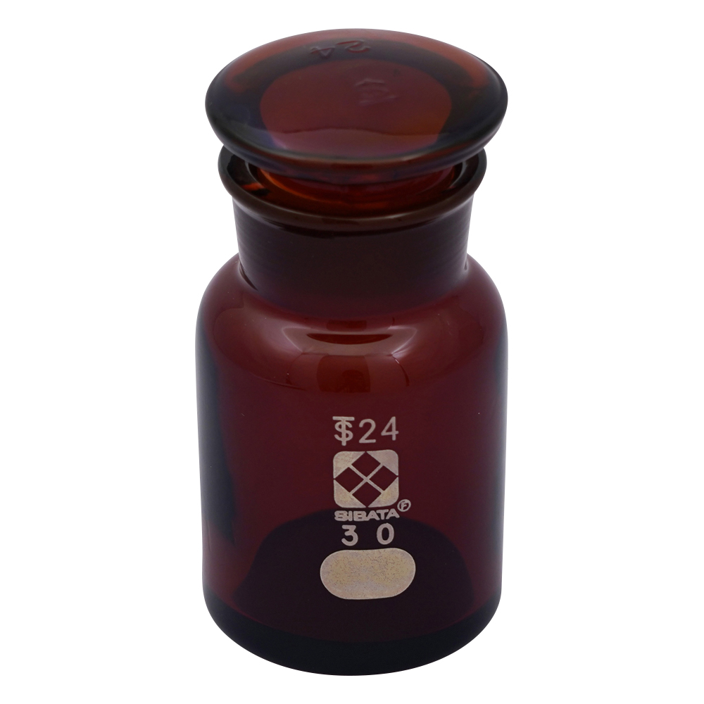 共通摺合わせ広口試薬瓶 茶褐色 30mL画像