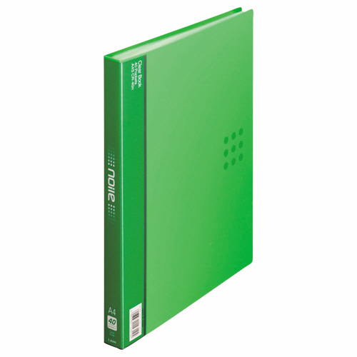 ｸﾘｱｰﾌﾞｯｸ(ﾉｲﾙ) A4ﾀﾃ 40ﾎﾟｹｯﾄ 背幅26mm ｸﾞﾘｰﾝ 1冊画像