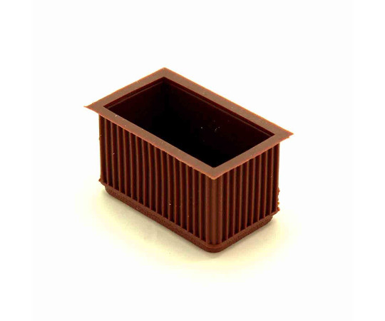 イスキャップ　角脚用　茶　対象脚サイズ21mm 茶色の角脚用キャップが並んでいる様子