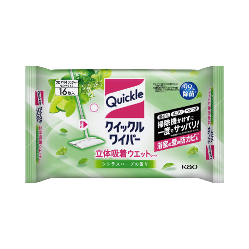 クイックル立体吸着ＷＳシトラスハーブ替１６枚×２０画像