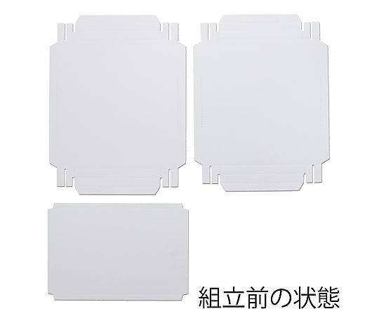 HEIKO 箱 デラックス白無地箱(エスプリ) ハンカチ用 G-2 10枚入 白無地の箱が整然と並び、横からの視点で撮影された様子