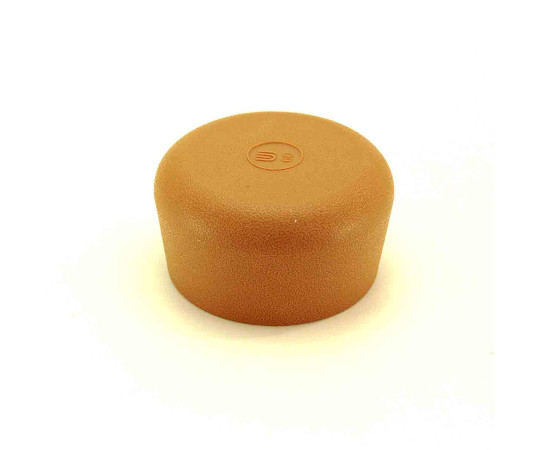 イスゴム　丸脚用　薄茶　対象脚サイズ60mm 薄茶色のゴム足が横から見える状態