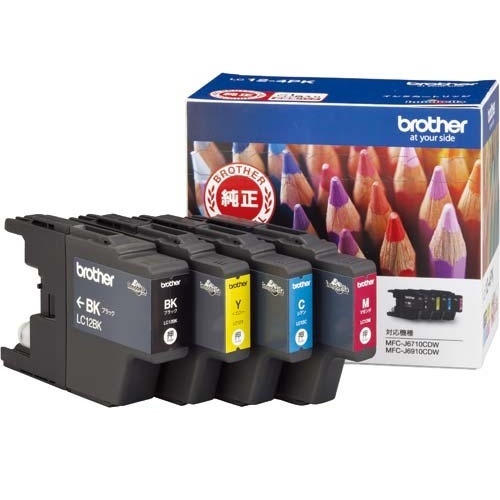 純正インクカートリッジＬＣ１２－４ＰＫ　４色パック画像