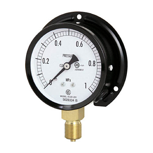 普通形圧力計(B枠立形･φ75･G3/8B･0.0-0.16Mpa) 1個画像