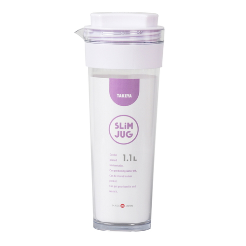 冷水筒 スリムジャグ 1.1L 横置き 縦置き 耐熱 ソフトパープル画像