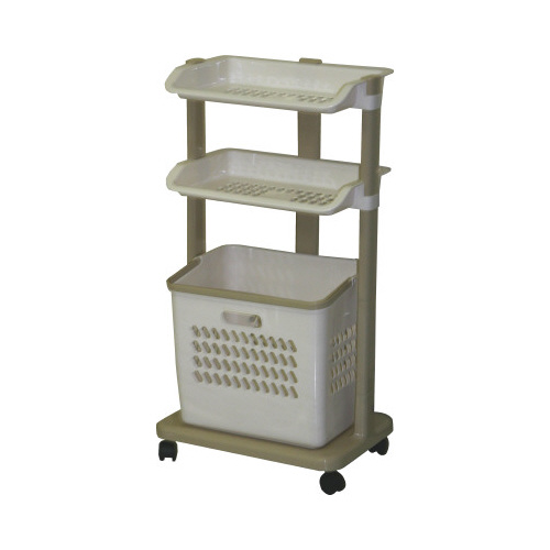 オプトランドリーラック３段　ベージュ