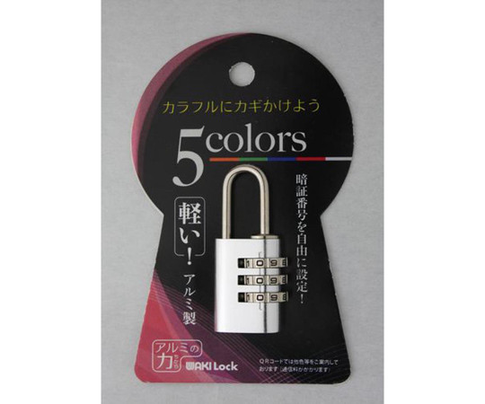 アルミのカギ　シルバー　本体幅20mm 金属製のカギが光沢を持ちながら正面を向いている様子