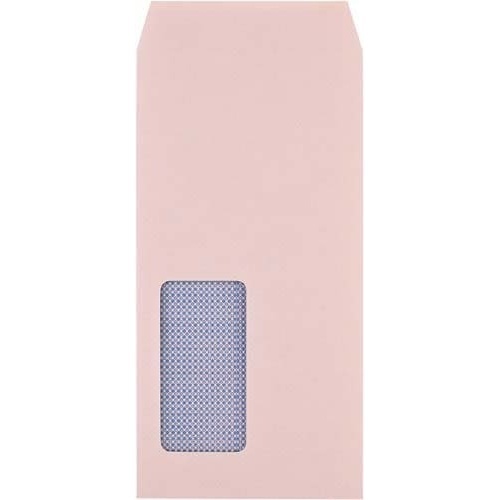 地紋入窓付封筒　長３　ピンク　１００枚画像