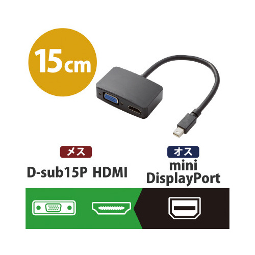 ｍｉｎｉＤＰ－ＨＤＭＩ／ＶＧＡ変換アダプタ