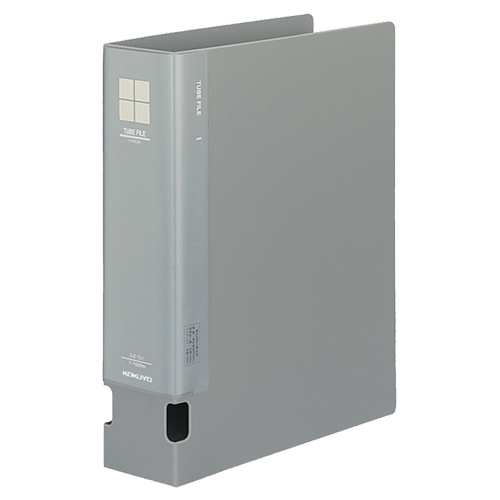 ﾁｭｰﾌﾞﾌｧｲﾙPP 片開き A4ﾀﾃ 600枚収容 60mmとじ 背幅74mm ｸﾞﾚｰ 1冊画像