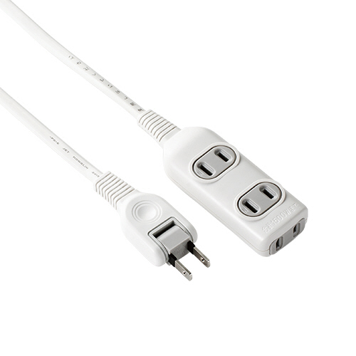 電源ﾀｯﾌﾟ 2P･3個口 10m ﾎﾜｲﾄ 1個画像