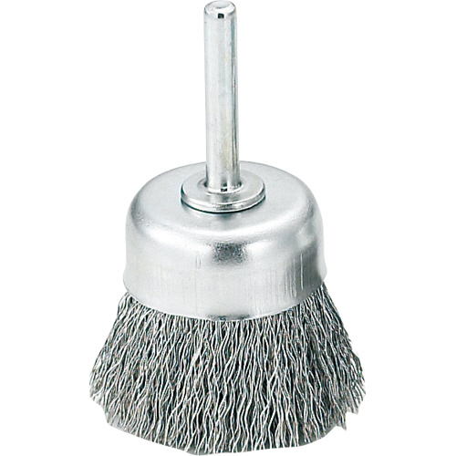 軸付ｶｯﾌﾟﾌﾞﾗｼ電動用(軸径6mm) ｽﾃﾝﾚｽ線 線径0.3mm 1個画像