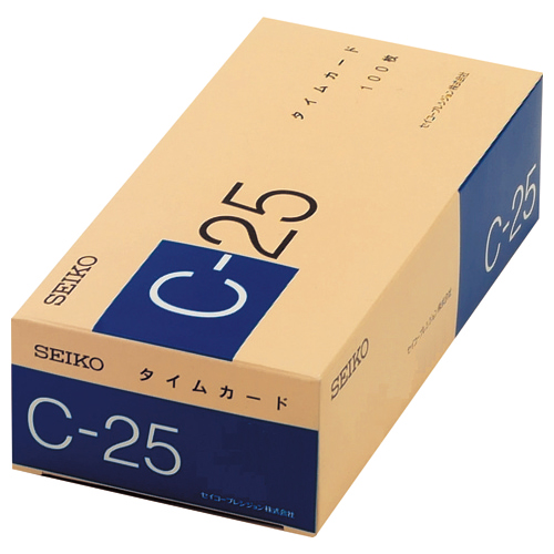 ｾｲｺｰ用ﾀｲﾑｶｰﾄﾞ 25日締 日付印字あり 1ﾊﾟｯｸ(100枚)画像