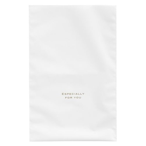 ラッピング用品 梨地バッグホワイト-M(50枚) ヘッズ画像