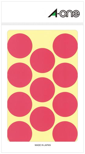 カラーラベル　丸型　３０ｍｍ径　桃画像