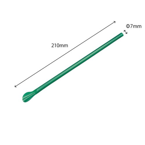 かき氷用品 スプーンストロー φ7×210mm 裸 緑 羽柴化成工業 [ケース販売]画像
