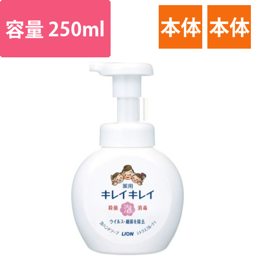 キレイキレイ薬用泡ハンドソープ　本体　250ml画像