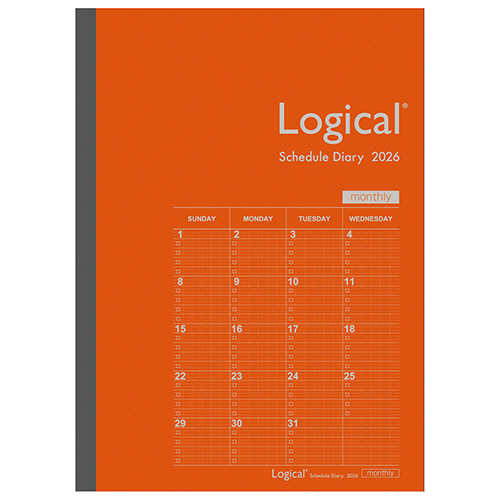 ﾛｼﾞｶﾙﾀﾞｲｱﾘｰ 月間ﾉｰﾄﾀｲﾌﾟB 2026年版 B5 ｵﾚﾝｼﾞ 1冊