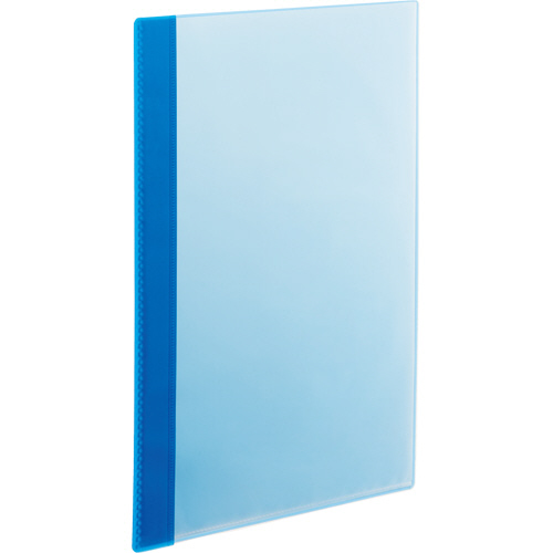 薄型ｸﾘｱﾌﾞｯｸ(角まる)A4ﾀﾃ10ﾎﾟｹｯﾄ 背幅3mmﾌﾞﾙｰ 1ｾｯﾄ(50冊:5冊×10ﾊﾟｯｸ)画像