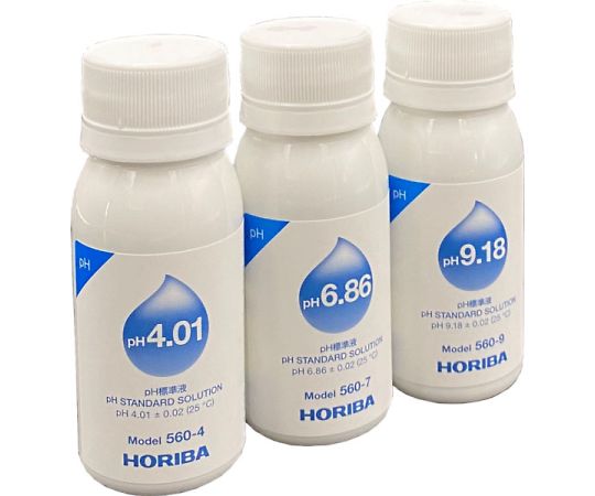 pH4.01/pH6.86/pH9.18　標準液セット　各60mL　3本入画像