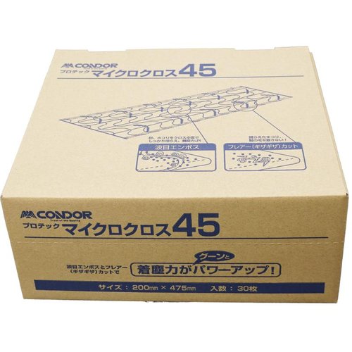 清掃用品 プロテック マイクロクロス 45 山崎産業 鮮やかな色合いのクロスが畳まれた状態