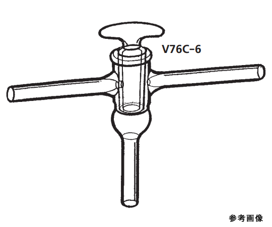 真空コックT型二方向