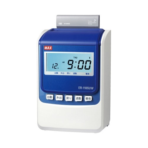 タイムレコーダ　ＥＲ－１１０ＳＵＷ　電波時計　白画像