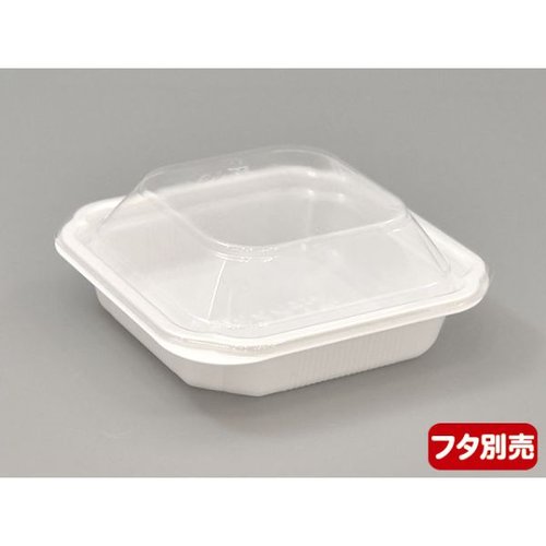 惣菜容器 BF-11 ホワイト本体 シーピー化成 白い惣菜容器が数個、横に並べられた状態。