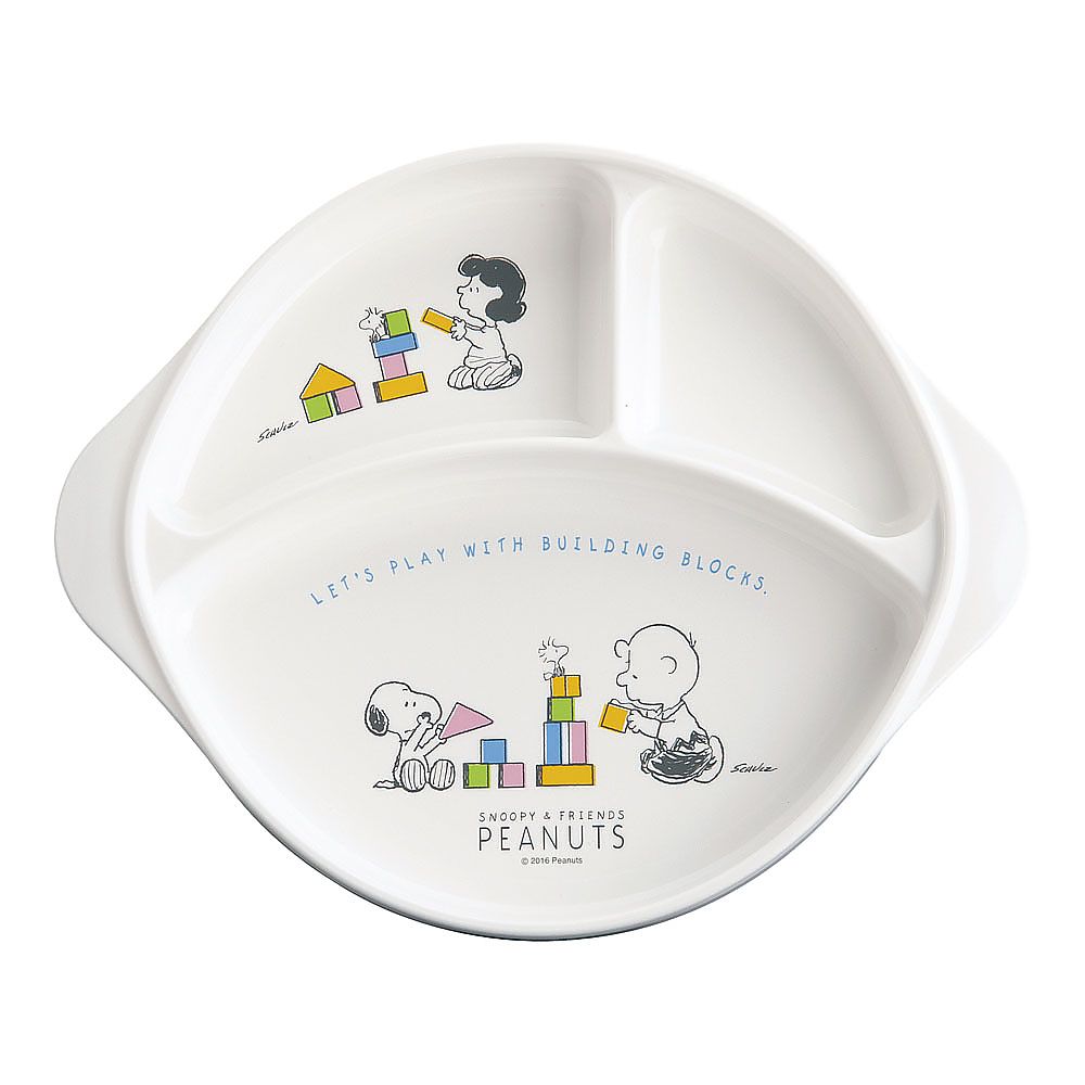 ポリプロピレンお子様食器 「スヌーピー」 ランチ皿(足ゴム付)画像