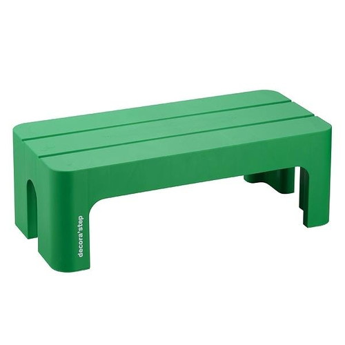 踏み台 いす squ＋ デコラステップ L 幅59cm 高さ20cm グリーン画像