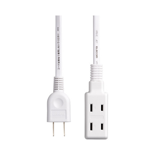 超小型モバイルタップ　３個口　０．３ｍ　ホワイト画像